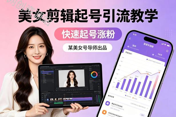 某美女号导师出品：美女剪辑起号引流教学，快速起号涨粉