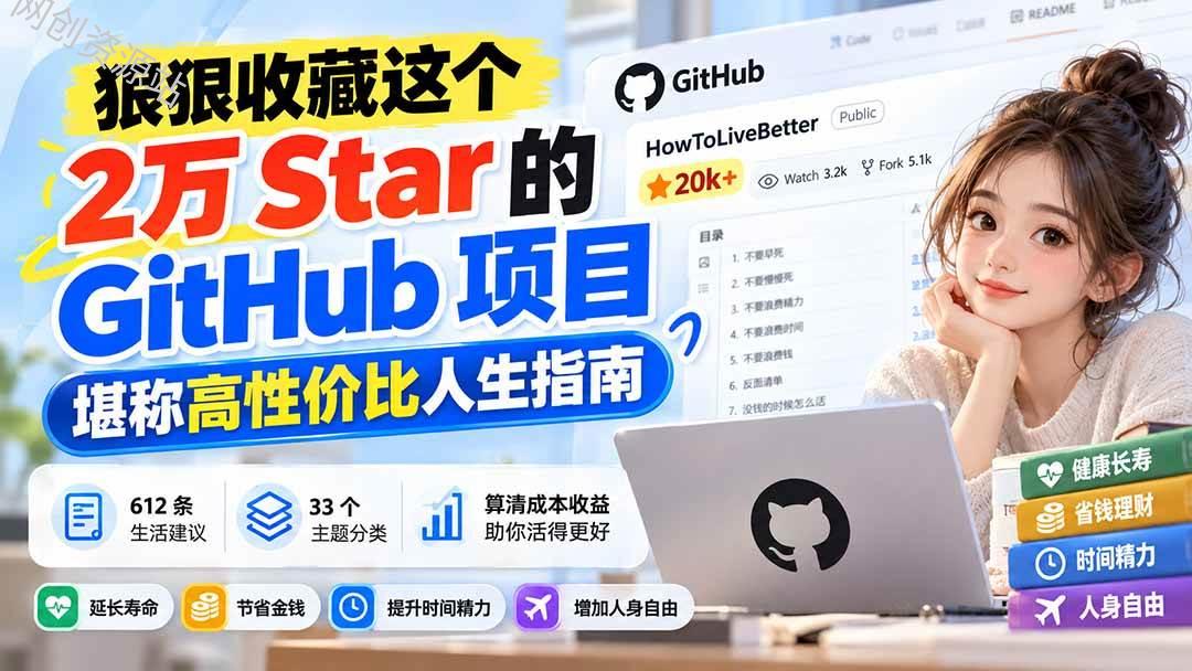 (20726期)狠狠收藏这个 2 万 Star 的 GitHub 项目,堪称高性价比人生指南。 (20726期)狠狠收藏这个 2 万 Star 的 GitHub 项目,堪称高性价比人生指南。