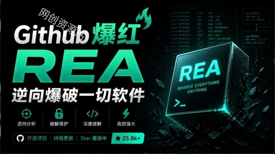 现在最火的开源项目！GitHub星标超过20W的逆向项目REA，让一切软件自动开源，自动克隆软件