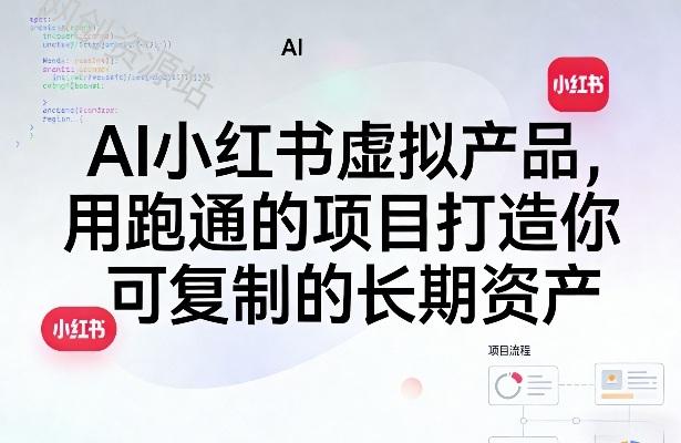 AI小红书虚拟产品，用跑通的项目打造你可复制的长期资产（更新1017）
