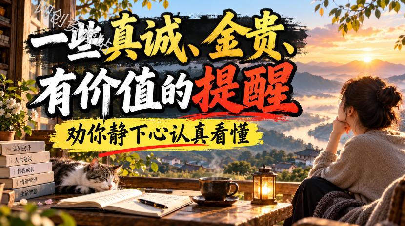付费文章：一些真诚、金贵、有价值的提醒，劝你静下心认真看懂