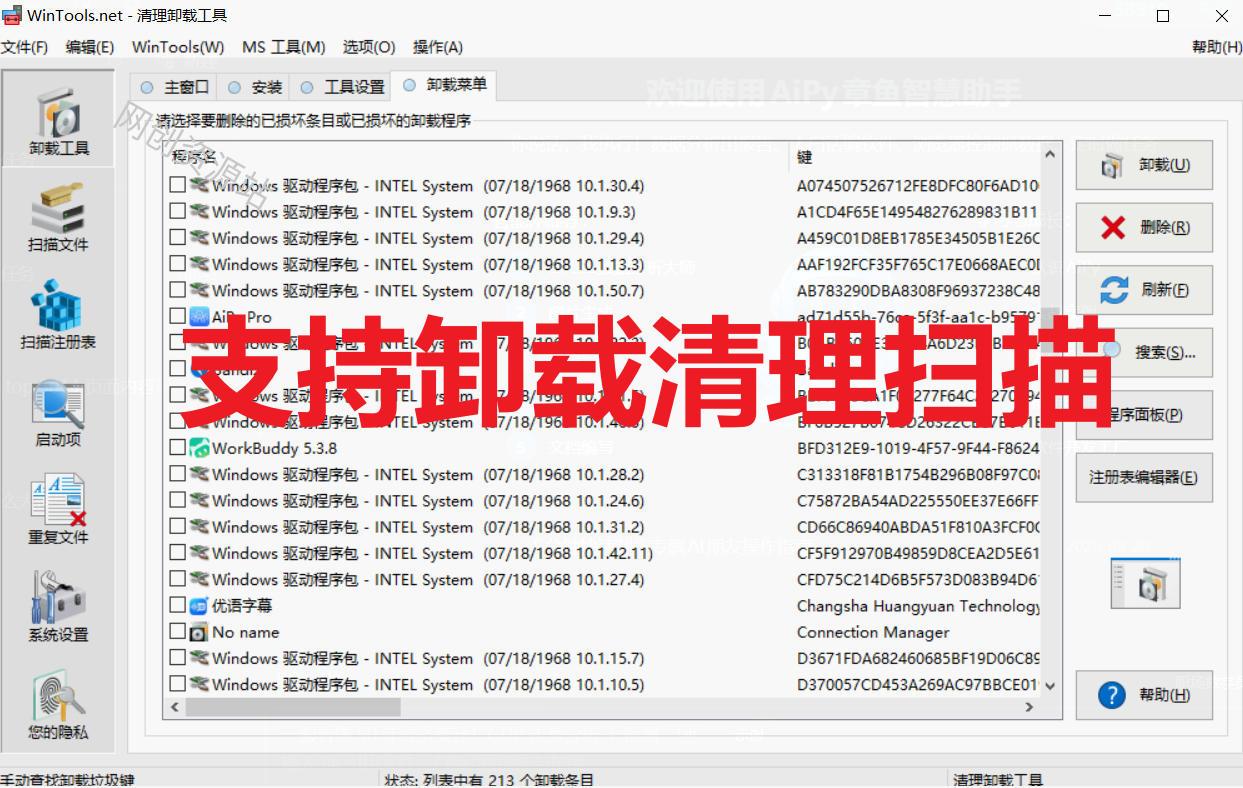 仅4MB的老牌神器!WinTools深度卸载+网络微调+文件粉碎,XP到Win11都支持!