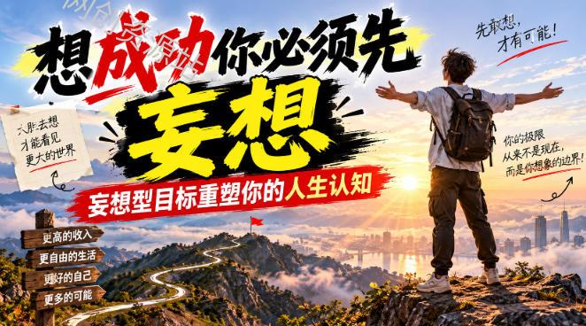 付费文章：想成功你必须先妄想，妄想型目标重塑你的人生认知