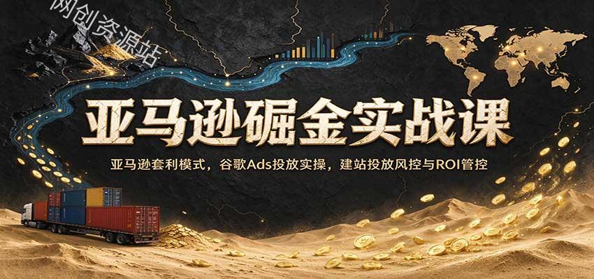 亚马逊掘金实战课：亚马逊套利模式，谷歌Ads投放实操，建站投放风控与ROI管控