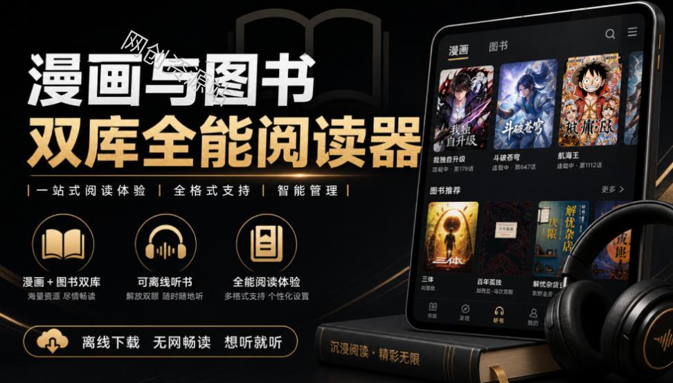 Github开源工具！支持漫画与图书双库的全能阅读软件，内置六类朗读引擎，可离线听书Cmbok