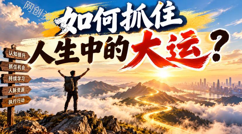 某公众号付费文章：如何抓住人生中的大运？