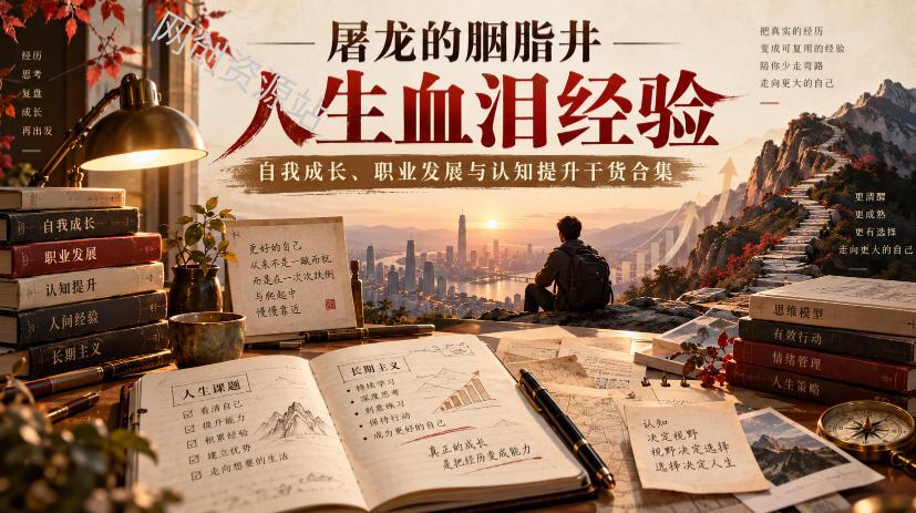 屠龙的胭脂井人生血泪经验｜自我成长、职业发展与认知提升干货合集【文档】