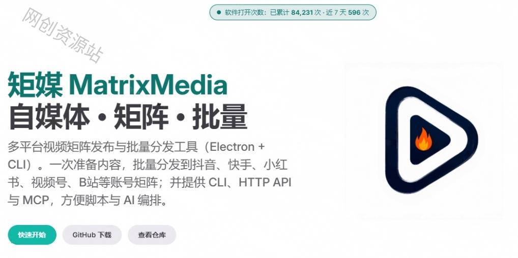 一条视频要发七八个平台,这太麻烦了?自媒体矩阵账户批量发布工具来了!开源且免费MatrixMedia